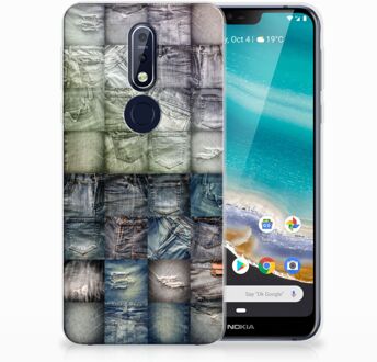 B2Ctelecom Nokia 7.1 Uniek TPU Hoesje Spijkerbroeken