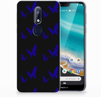 B2Ctelecom Nokia 7.1 Uniek TPU Hoesje Vlinder Patroon