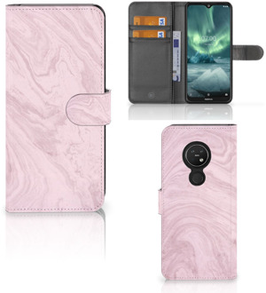 B2Ctelecom Nokia 7.2 | Nokia 6.2 Bookcase Marble Roze