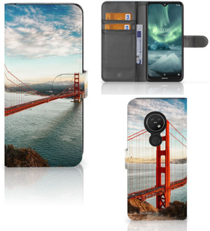 B2Ctelecom Nokia 7.2 | Nokia 6.2 Flip Cover Golden Gate Bridge