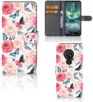 B2Ctelecom Nokia 7.2 | Nokia 6.2 Hoesje Butterfly Roses