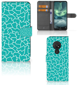 B2Ctelecom Nokia 7.2 | Nokia 6.2 Hoesje Design Cracks Blue