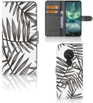 B2Ctelecom Nokia 7.2 | Nokia 6.2 Hoesje Leaves Grey