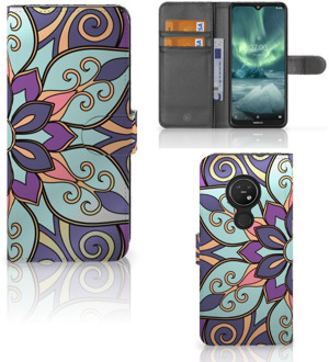 B2Ctelecom Nokia 7.2 | Nokia 6.2 Hoesje Purple Flower