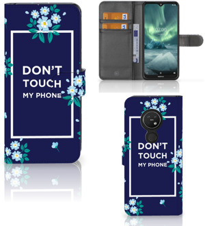 B2Ctelecom Nokia 7.2 | Nokia 6.2 Portemonnee hoesje Flowers Blue DTMP