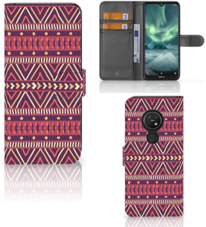 B2Ctelecom Nokia 7.2 | Nokia 6.2 Telefoon Hoesje Aztec Purple