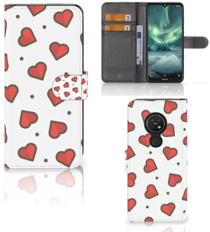 B2Ctelecom Nokia 7.2 | Nokia 6.2 Telefoon Hoesje Hearts