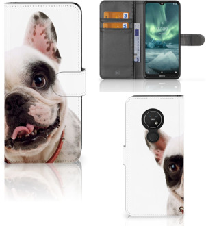 B2Ctelecom Nokia 7.2 | Nokia 6.2 Telefoonhoesje met Pasjes Franse Bulldog