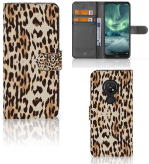 B2Ctelecom Nokia 7.2 | Nokia 6.2 Telefoonhoesje met Pasjes Leopard