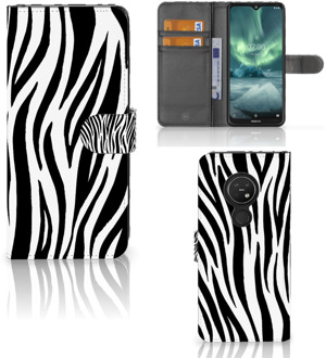 B2Ctelecom Nokia 7.2 | Nokia 6.2 Telefoonhoesje met Pasjes Zebra