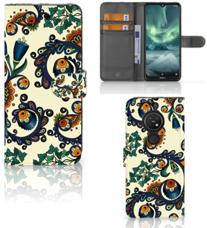 B2Ctelecom Nokia 7.2 | Nokia 6.2 Wallet Case Barok Flower