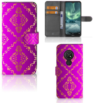 B2Ctelecom Nokia 7.2 | Nokia 6.2 Wallet Case Barok Roze