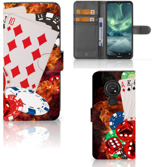 B2Ctelecom Nokia 7.2 | Nokia 6.2 Wallet Case met Pasjes Casino