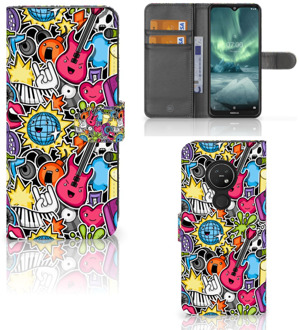 B2Ctelecom Nokia 7.2 | Nokia 6.2 Wallet Case met Pasjes Punk Rock