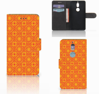 B2Ctelecom Nokia 7 Bookcase Hoesje Design Batik Orange