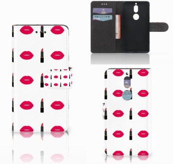 B2Ctelecom Nokia 7 Bookcase Hoesje Design Lipstick Kiss