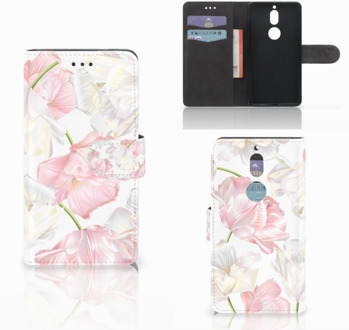 B2Ctelecom Nokia 7 Bookcase Hoesje Design Lovely Flowers