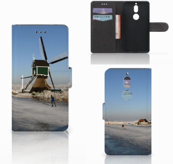 B2Ctelecom Nokia 7 Bookcase Hoesje Design Schaatsers