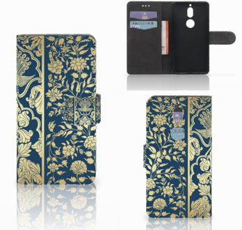 B2Ctelecom Nokia 7 Bookcase Hoesje Golden Flowers