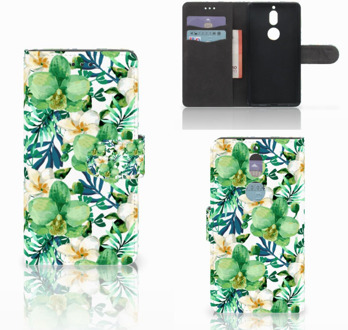 B2Ctelecom Nokia 7 Bookcase Hoesje Orchidee Groen