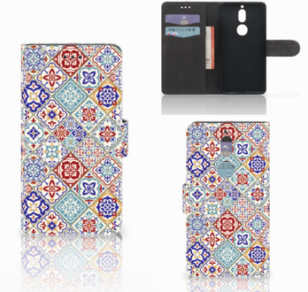 B2Ctelecom Nokia 7 Bookcase Hoesje Tiles Color