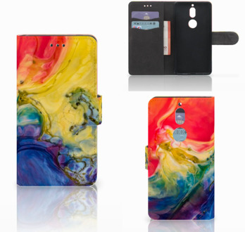 B2Ctelecom Nokia 7 Bookcase Hoesje Watercolor Dark