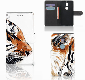 B2Ctelecom Nokia 7 Bookcase Hoesje Watercolor Tiger