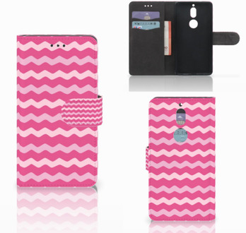 B2Ctelecom Nokia 7 Bookcase Hoesje Waves Pink