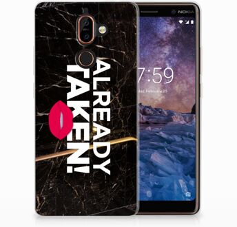 B2Ctelecom Nokia 7 Plus TPU Hoesje Design Already Taken Black