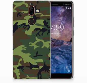 B2Ctelecom Nokia 7 Plus TPU Hoesje Design Army Dark