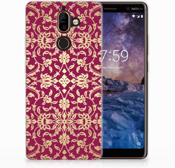 B2Ctelecom Nokia 7 Plus TPU Hoesje Design Barok Pink