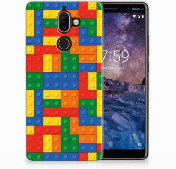 B2Ctelecom Nokia 7 Plus TPU Hoesje Design Blokken