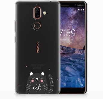 B2Ctelecom Nokia 7 Plus TPU Hoesje Design Cat Good Day