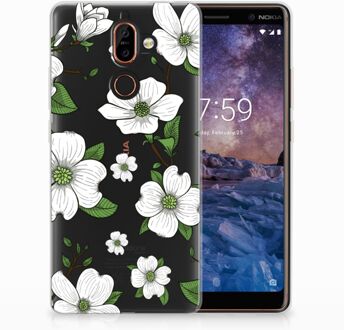 B2Ctelecom Nokia 7 Plus TPU Hoesje Design Dogwood Flowers