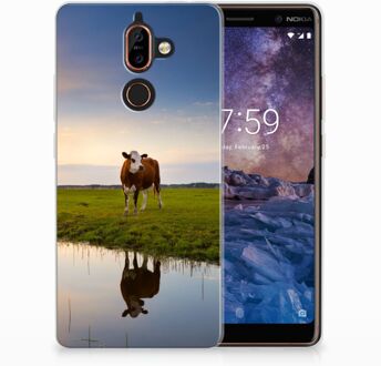 B2Ctelecom Nokia 7 Plus TPU Hoesje Design Koe