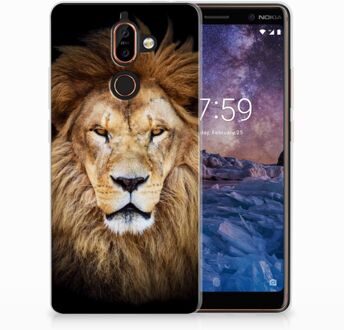 B2Ctelecom Nokia 7 Plus TPU Hoesje Design Leeuw