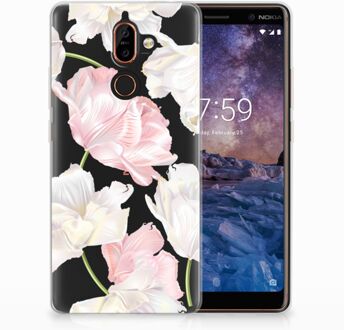 B2Ctelecom Nokia 7 Plus TPU Hoesje Design Lovely Flowers