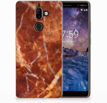 B2Ctelecom Nokia 7 Plus TPU Hoesje Design Marmer Bruin