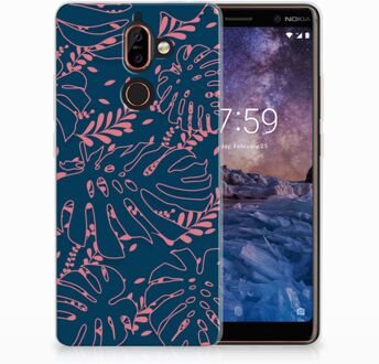 B2Ctelecom Nokia 7 Plus TPU Hoesje Design Palm Leaves