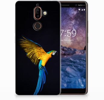 B2Ctelecom Nokia 7 Plus TPU Hoesje Design Papegaai