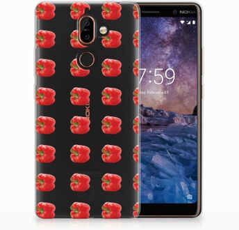 B2Ctelecom Nokia 7 Plus TPU Hoesje Design Paprika Red