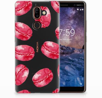 B2Ctelecom Nokia 7 Plus TPU Hoesje Design Pink Macarons