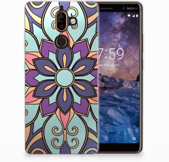 B2Ctelecom Nokia 7 Plus TPU Hoesje Design Purple Flower