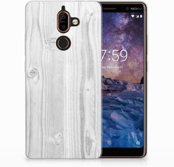 B2Ctelecom Nokia 7 Plus TPU Hoesje Design White Wood