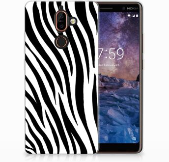 B2Ctelecom Nokia 7 Plus TPU Hoesje Design Zebra