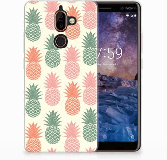 B2Ctelecom Nokia 7 Plus Uniek Design TPU Hoesje Ananas