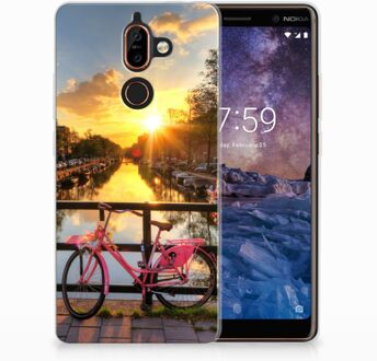 B2Ctelecom Nokia 7 Plus Uniek TPU Hoesje Amsterdamse Grachten