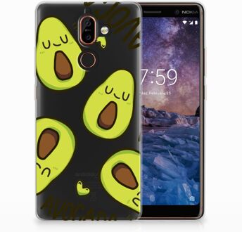 B2Ctelecom Nokia 7 Plus Uniek TPU Hoesje Avocado Singing