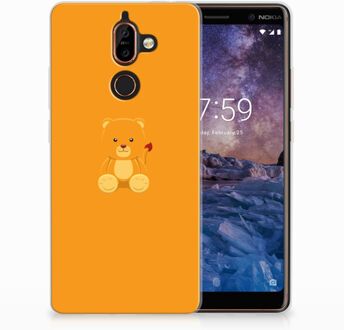 B2Ctelecom Nokia 7 Plus Uniek TPU Hoesje Baby Beer