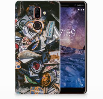 B2Ctelecom Nokia 7 Plus Uniek TPU Hoesje Badges